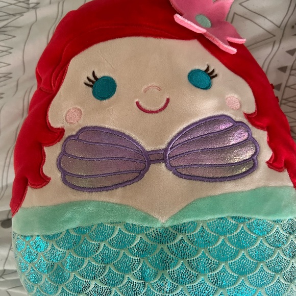 Squishmallow Kellytoy Plush Disney Airel 10” Inch Kawaii Little Mermaid - Picture 3 of 3
